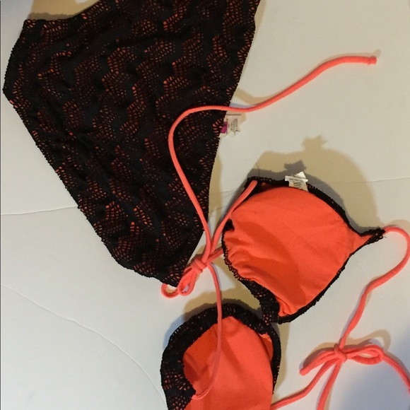 OP black and orange bathing suit juniors 15-17 - Picture 5 of 6